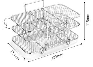 Scaffali per friggitrice ad aria (3 unità)