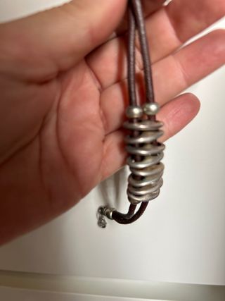 Pulsera cuero y plata