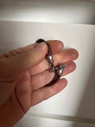 Pulsera cuero y plata