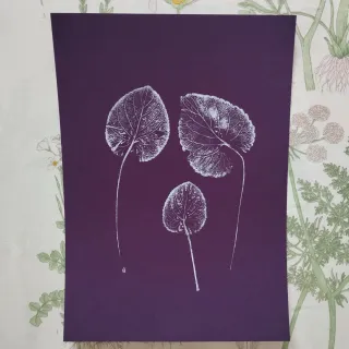 Estampación botánica artesanal regalo perfecto