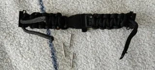 Correa de Paracord Negra con Hebilla