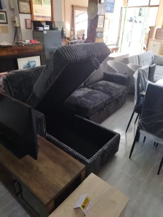 Sofá Cherlong Cama Corduroy Gris Oscuro