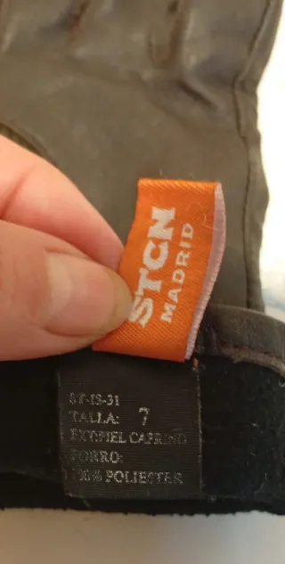 Guantes niño ecopiel talla 7