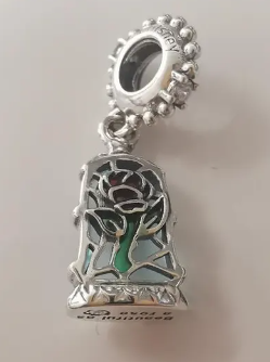 Charm Pandora Bella y Bestia Rosa Disney