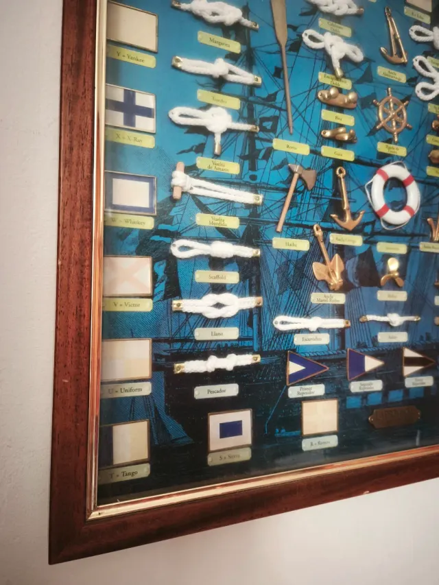 Cuadro Nudos Marineros y Banderas