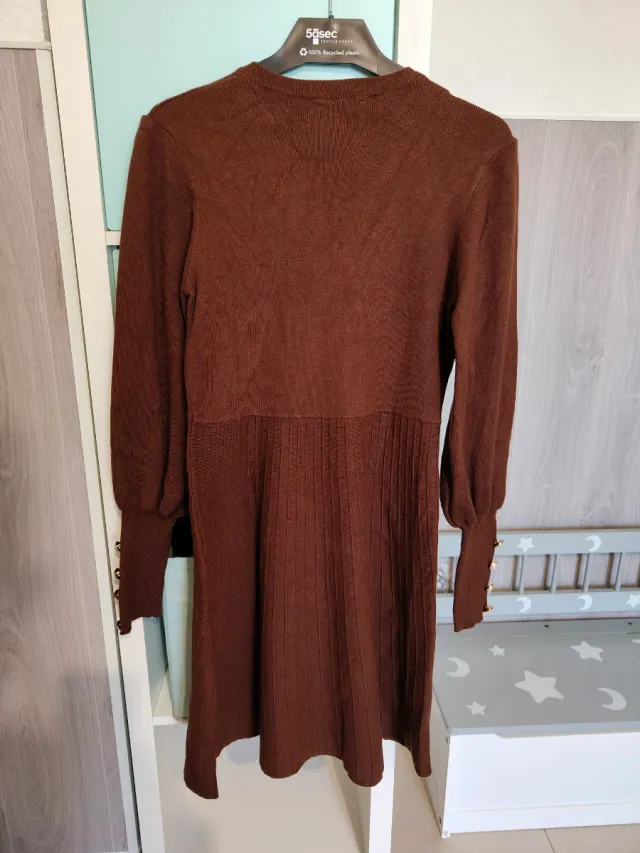 Vestido de punto marrón T.L