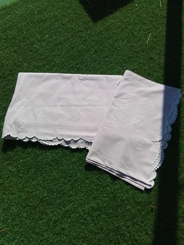 Juego de cama antiguo algodón