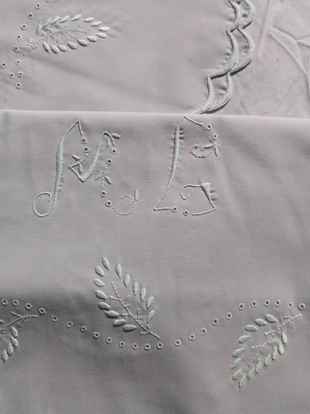 Juego de cama antiguo algodón