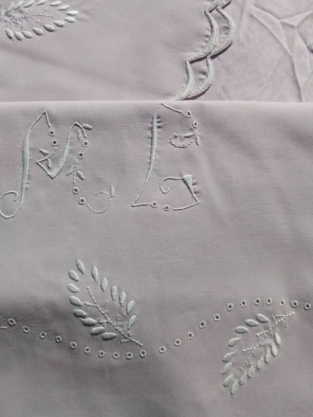 Juego de cama antiguo algodón