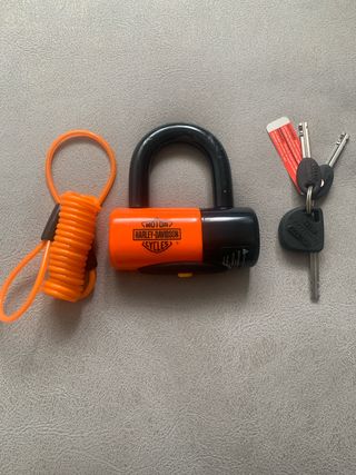 Candado U Harley Davidson Naranja