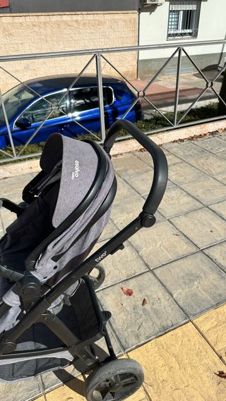 Cochecito Asalvo Baby two+ gris con capazo silla