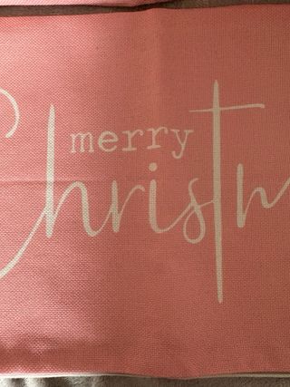 Coppia Federe Natale Rosa 50x30 cm