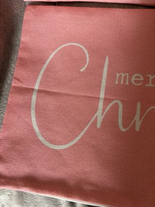 Coppia Federe Natale Rosa 50x30 cm