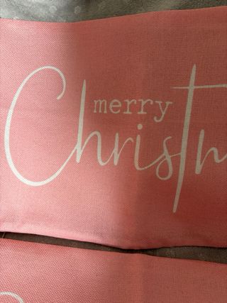 Coppia Federe Natale Rosa 50x30 cm