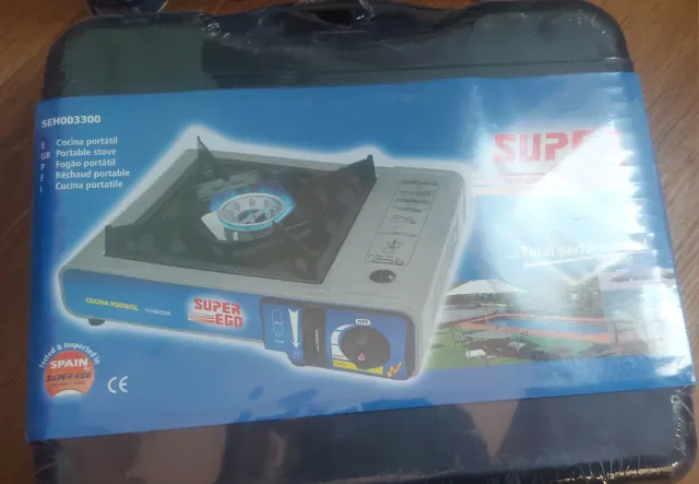 Cocina Portátil Super Ego SEH003300 + 4 cartuchos.