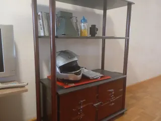 Estantería madera y metal