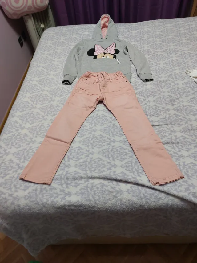 Conjunto Sudadera Minnie y Pantalón Salmón