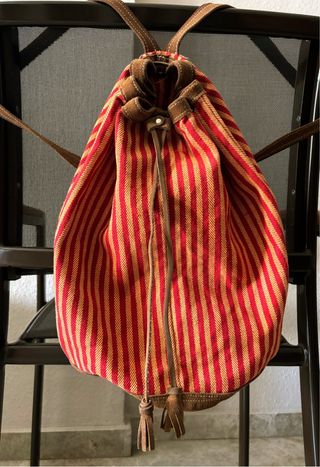 Mochila loneta y serraje