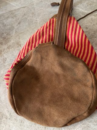 Mochila loneta y serraje