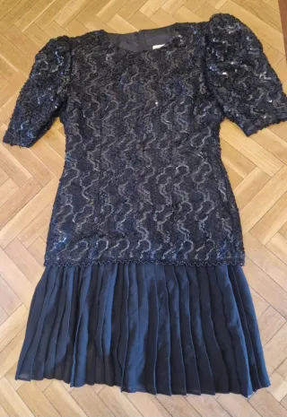 Vestido de fiesta negro  de lentejuelas
