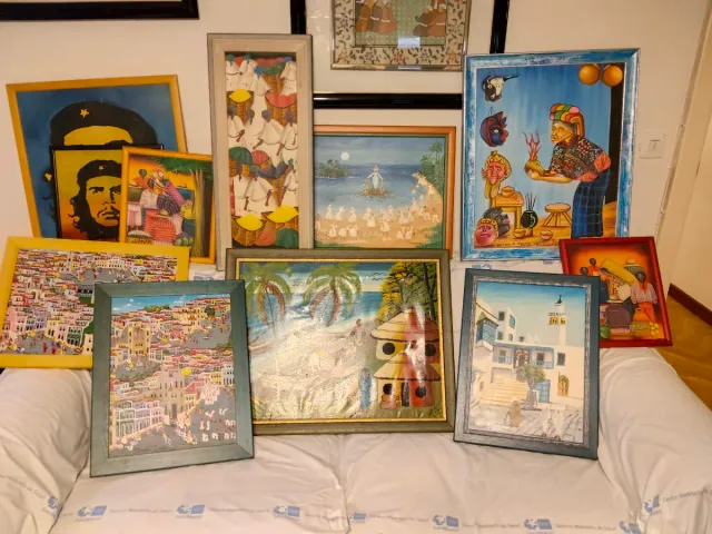 Lote de cuadros enmarcados