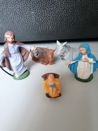 Capanna presepe con luci