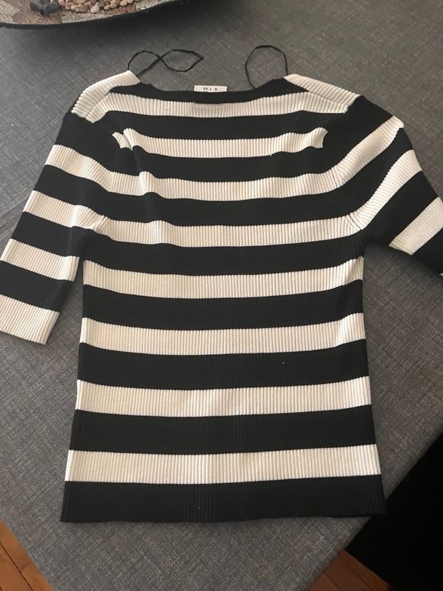 Jersey Lefties Rayas S/36/8 Negro Blanco