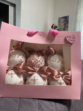 Sfere Natalizie Fatte a Mano - Set 6 Pz