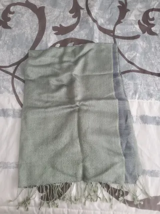 Bufanda hombre gris/verde nueva