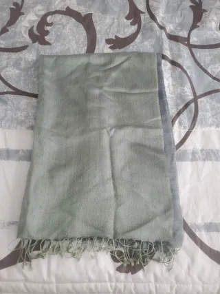 Bufanda hombre gris/verde nueva