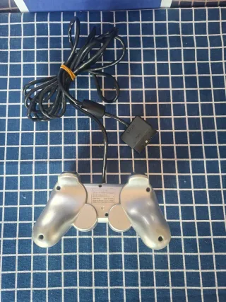 PS2 ORIGINAL MANDO DUAL SHOCK PLATEADO