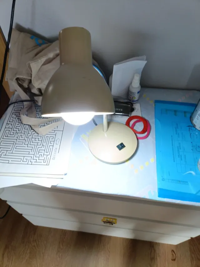 Lampada da scrivania con braccio flessibile