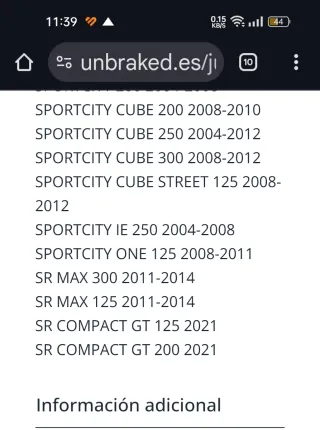 Junta tubo escape-colector-GrupoPiaggio, Gilera et