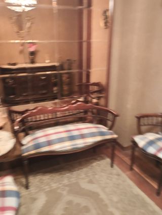 Mueble recibidor madera mármol