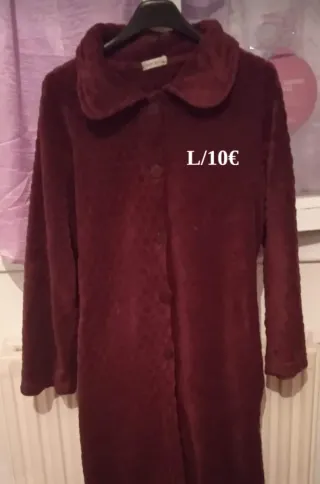 Bata mujer burdeos talla L