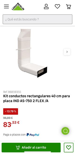 !! NUEVO !! Kit conductos rectangulares 40 cm
