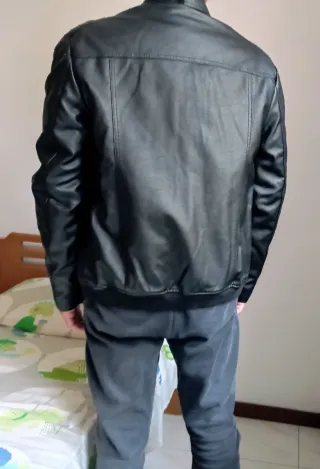 Giubbotto Moda Bata Ecopelle XL 5Tasche Nero Nuovo