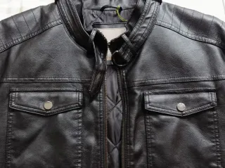 Giubbotto Moda Bata Ecopelle XL 5Tasche Nero Nuovo