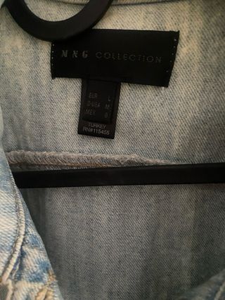 Chaqueta tejana mangas piel