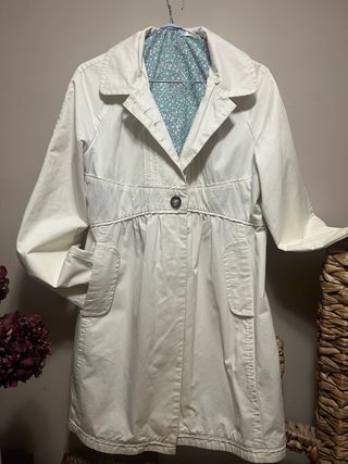 Tintoreto Gabardina Blanca Talla 44