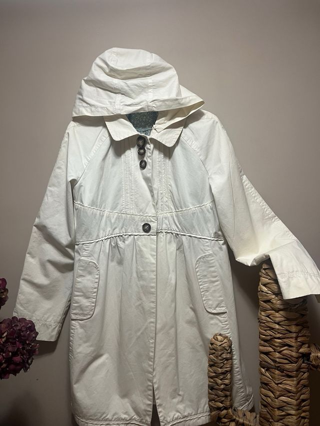 Tintoreto Gabardina Blanca Talla 44