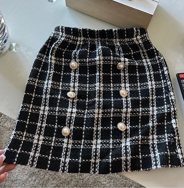 Falda cuadros  t. 11-12