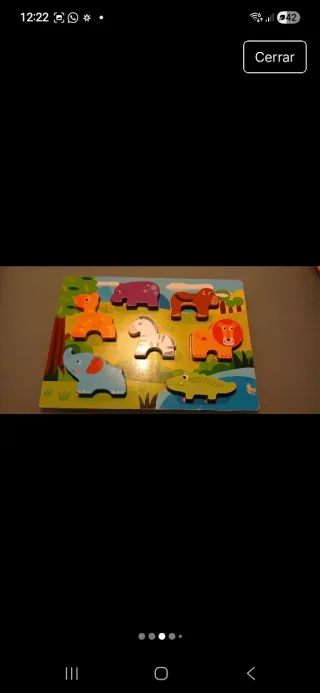 Puzzle madera animales 12 meses