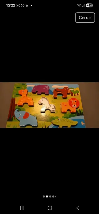 Puzzle madera animales 12 meses