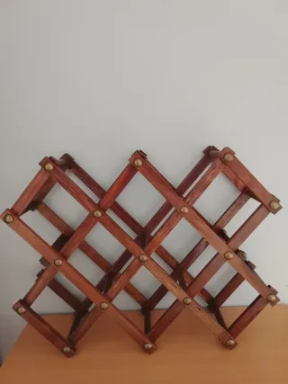 Botellero de madera plegable sin estrenar