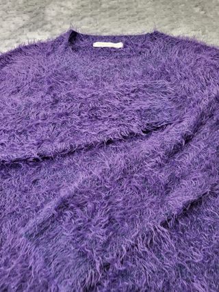 Shana - Jersey de Pelo Largo (Fluffy) Morado T.S/M