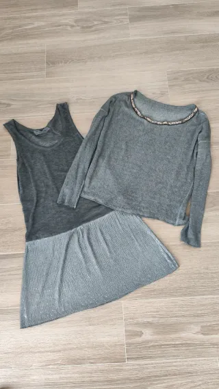 Conjunto fiesta gris