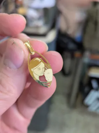 Colgante Oro 18k Madre e Hijo