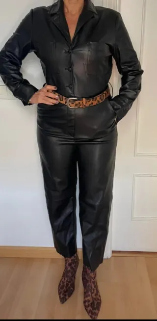 Mono polipiel negro zara