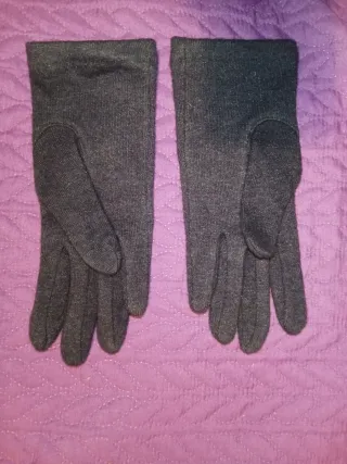 Guantes Bimba y Lola azul marino, lana y cachemira